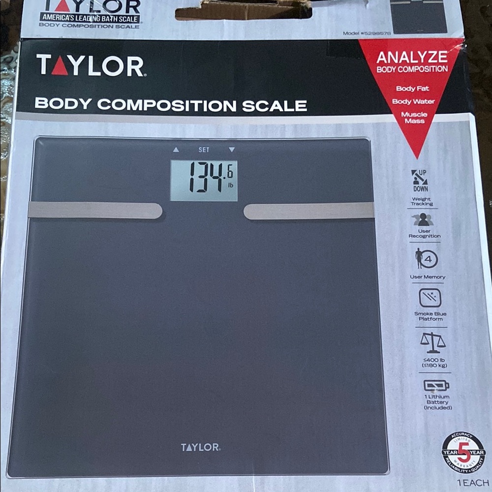Taylor Digital Body Composition Scale - Black and Gray